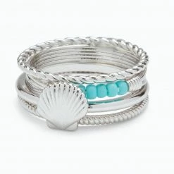 Pura Vida Shell Ring Stack