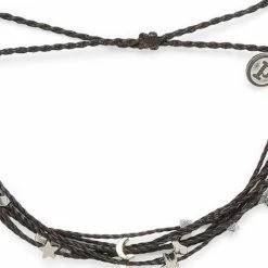 Pura Vida Celestial Malibu Bracelet Black Silver Bracelets