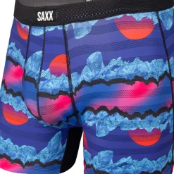 Saxx Hot Shot Boxer Brief-Blue Iceberg Stripe