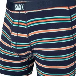 Saxx Ultra Boxer Brief Fly Navy Vista Stripe Base Layers & Underwear