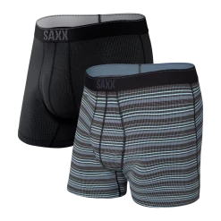 Saxx Quest Boxer Brief Fly 2 Pack Sunrise Stripe/Black II