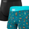 Saxx Ultra Boxer Brief Fly 2pk-Coconut Drink/Black Base Layers & Underwear