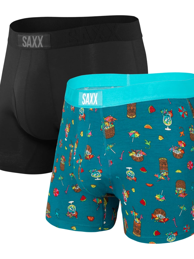 Saxx Ultra Boxer Brief Fly 2pk-Coconut Drink/Black Base Layers & Underwear 1 Saxx Ultra Boxer Brief Fly 2pk-Coconut Drink/Black Base Layers & Underwear