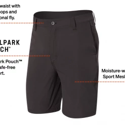 Saxx GO TO TOWN 2N1 Shorts 9" / Faded Black