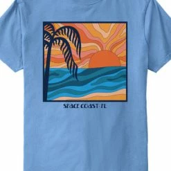Leaf In Creek Space Coast MELTING Tee-POWER BLUE