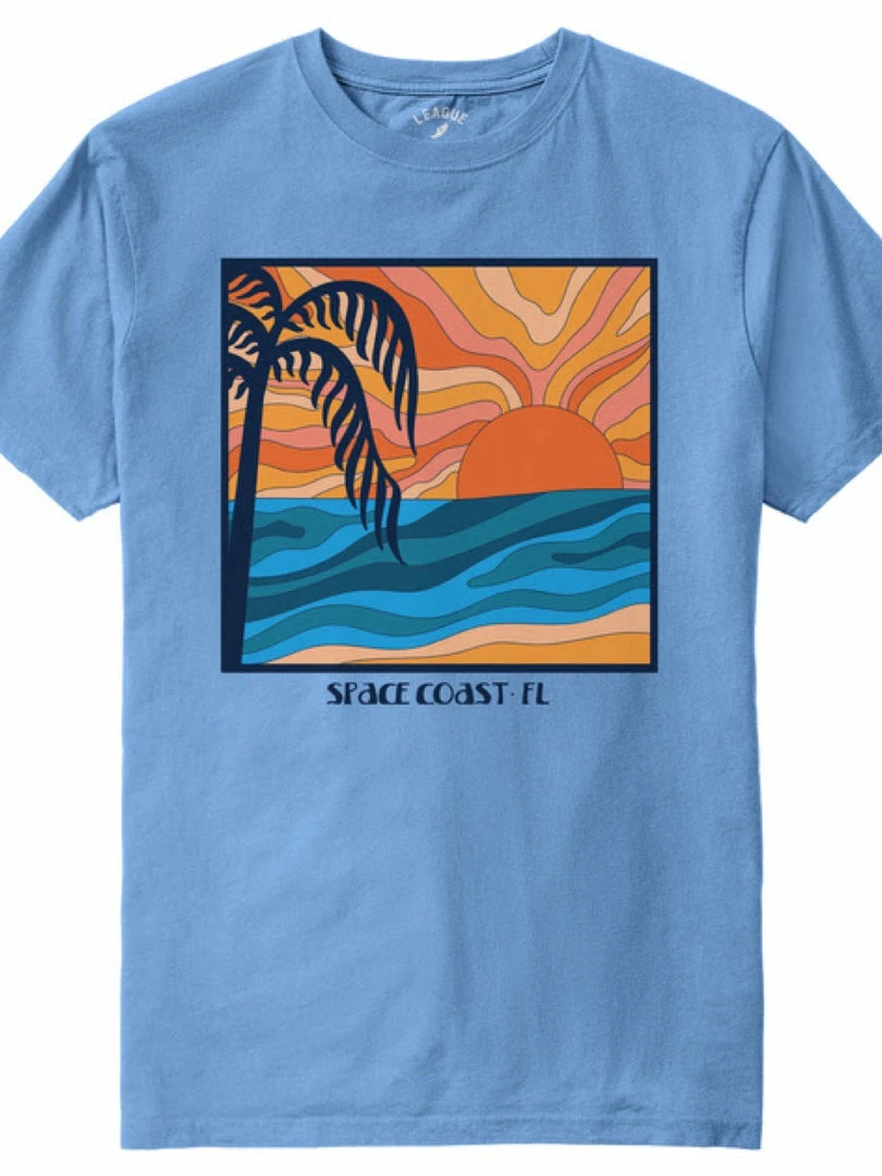Leaf In Creek Space Coast MELTING Tee-POWER BLUE 1 Leaf In Creek Space Coast MELTING Tee-POWER BLUE