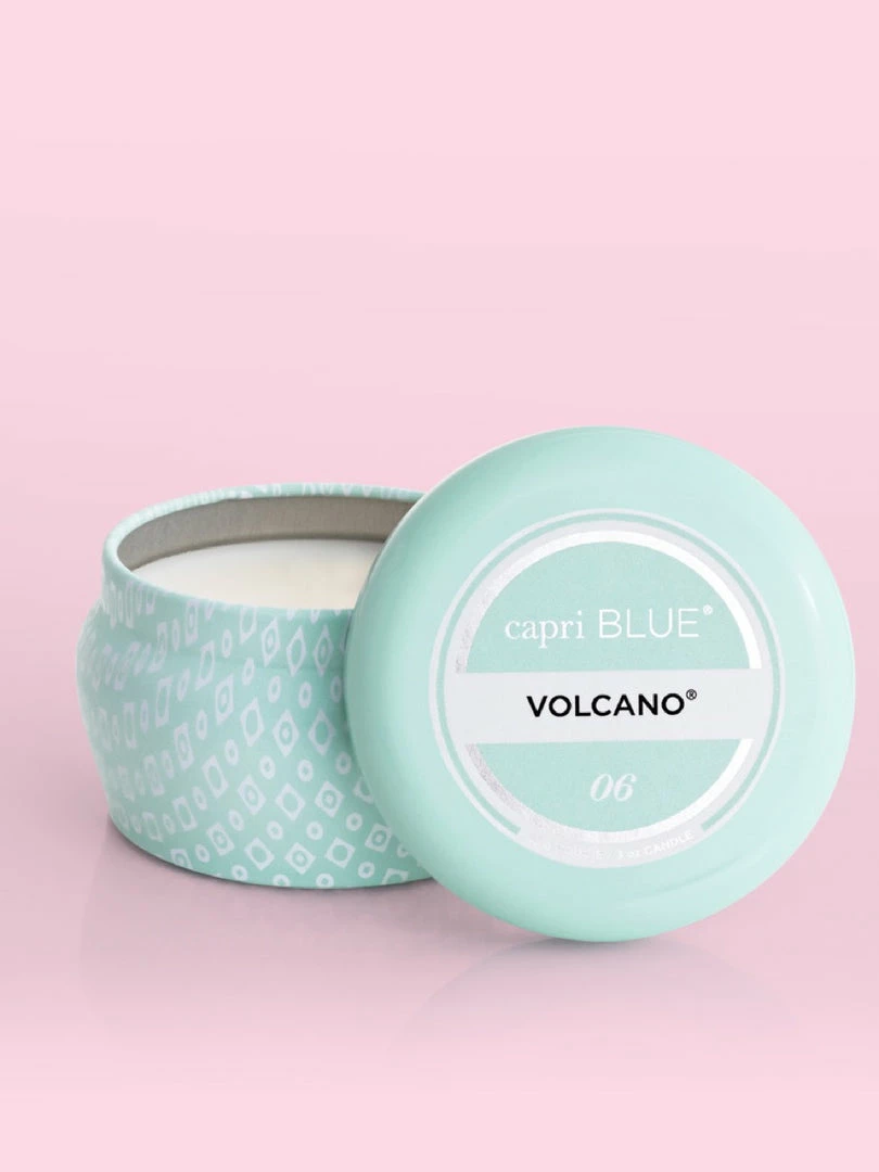 Capri Blue Volcano Aqua Mini Tin Candle Decor 1 Capri Blue Volcano Aqua Mini Tin Candle Decor