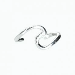 Pura Vida Ear Cuff Silver Wave Earrings