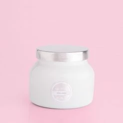 Decor Capri Blue Volcano White Petite Jar, 8 Oz