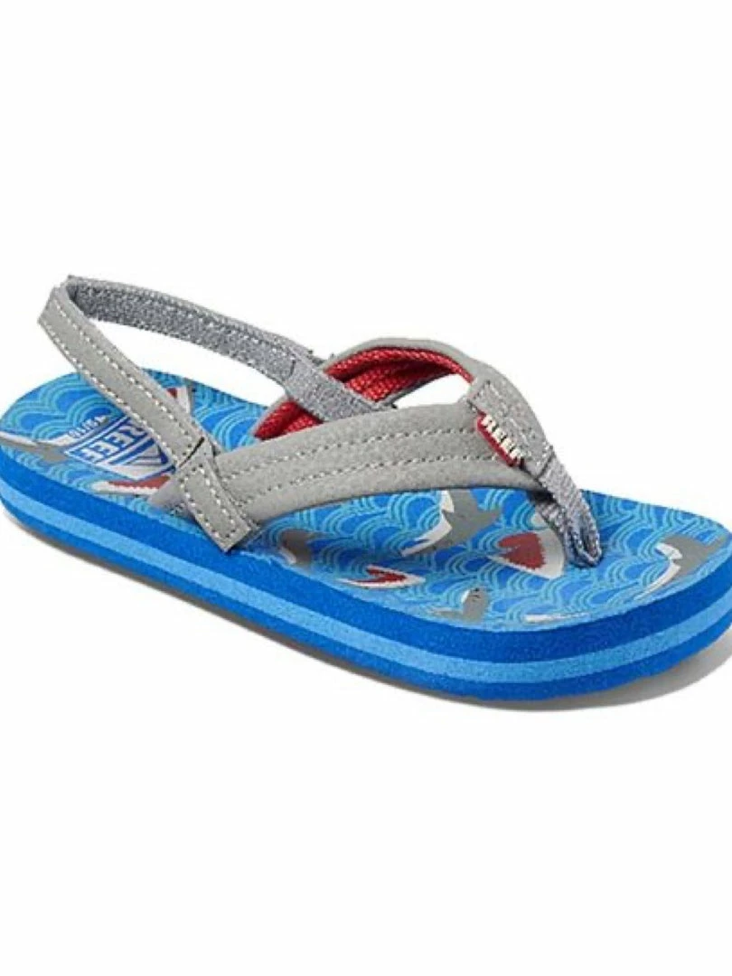 Reef LITTLE AHI BLUE SHARK Flip Flops 1 Reef LITTLE AHI BLUE SHARK Flip Flops